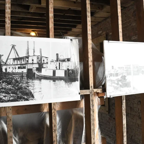 Mattamuskeet Interior with old photos on the wall