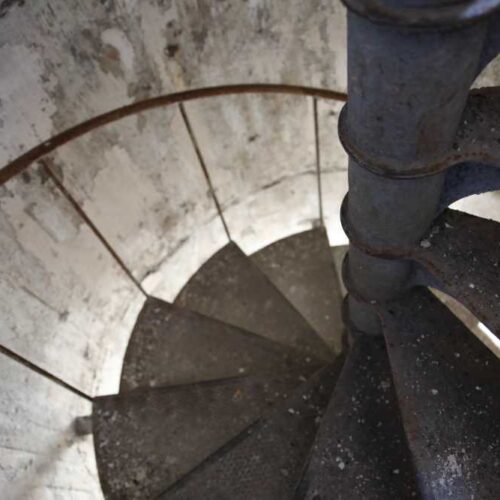 Stairs inside the Mattamuskeet Lodge tower