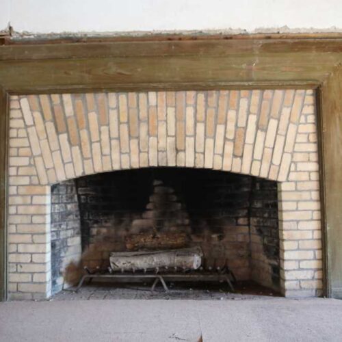 Fireplace inside the Lodge