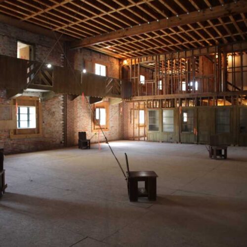 Construction inside Mattamuskeet Lodge