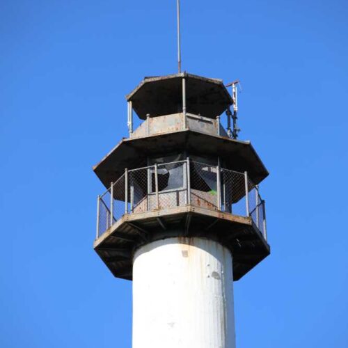 Closeup of the top of the tower