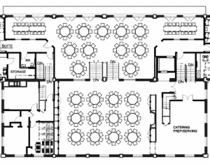 Floor plan for ballroom and event space
