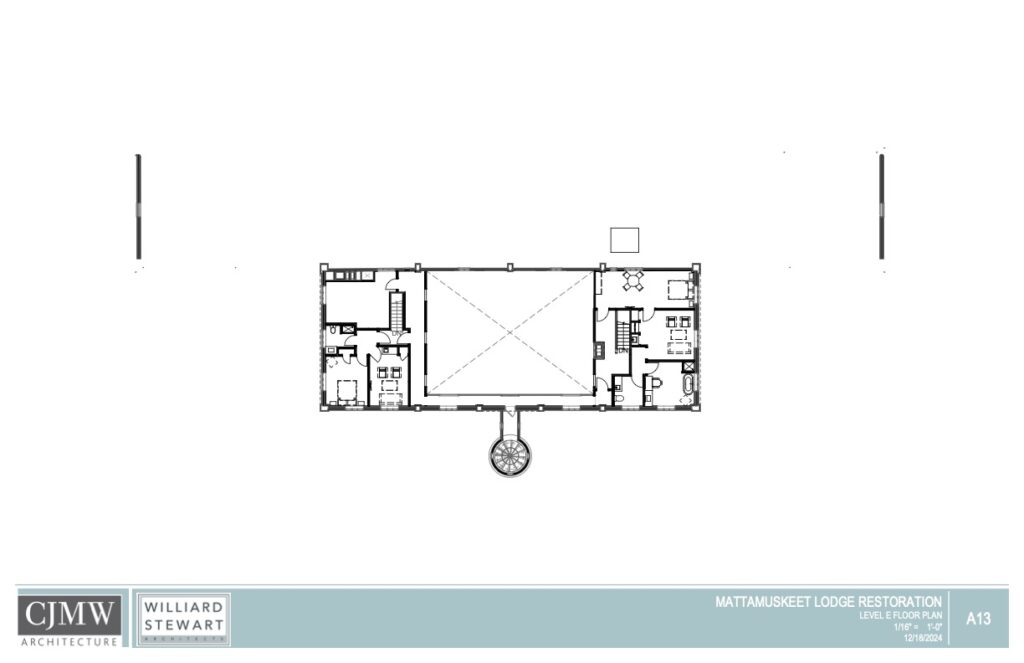 Floor plans for Level 3: changing rooms