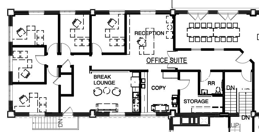 Floor plans for office space